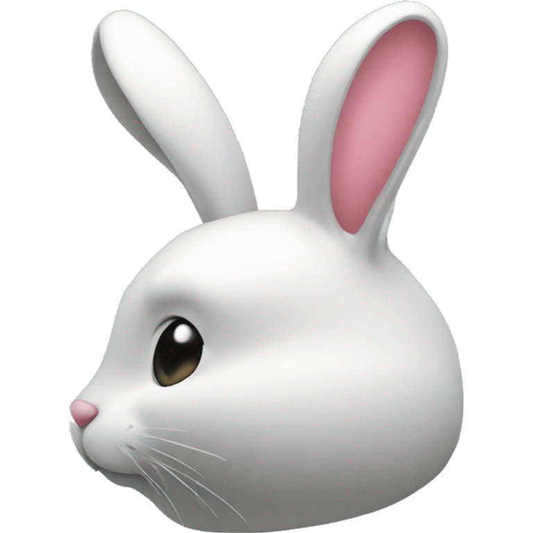 3d rabit face in profile emoji