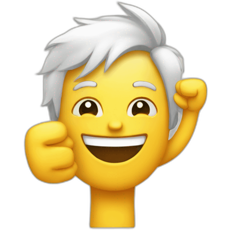 happy person positive energy with thumb of approval and excellence gesture emoji