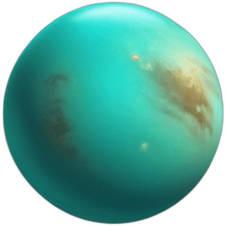 Cyan planet emoji