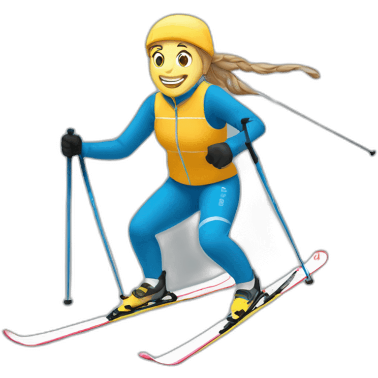 Cross country skiing emoji