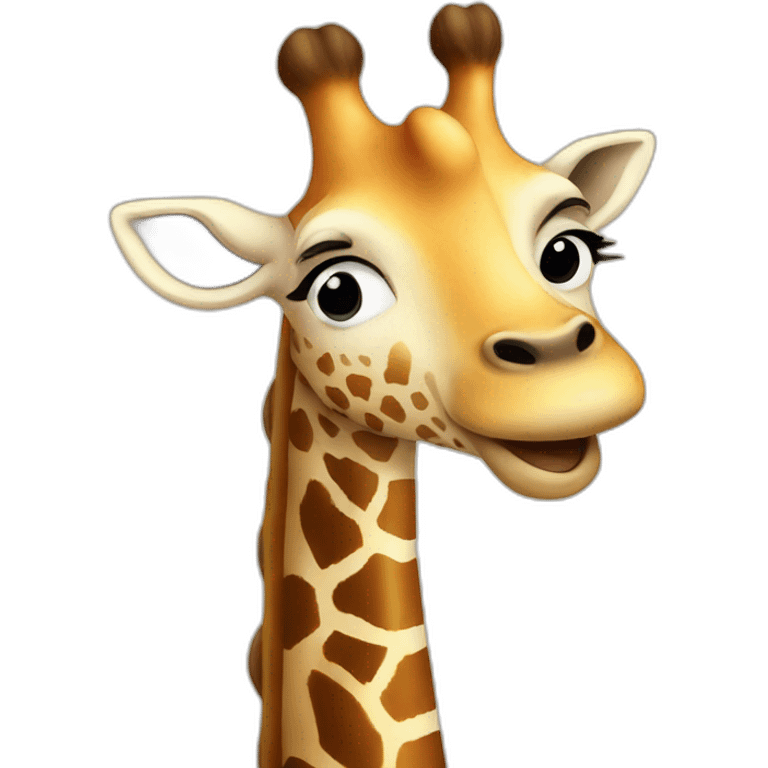 a smiling giraffe emoji