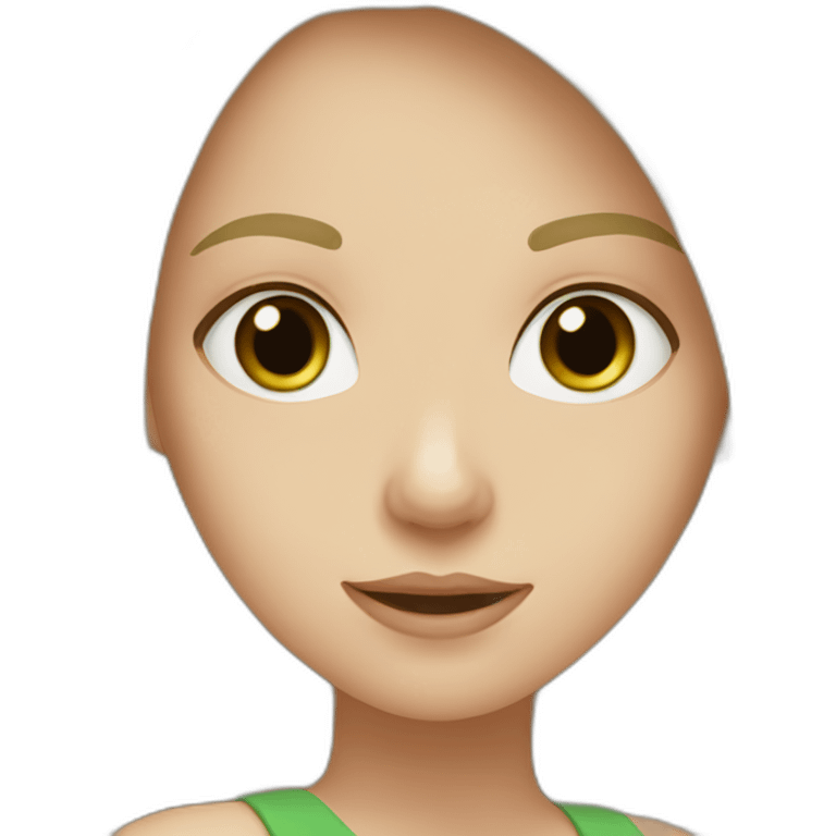 A white, blonde, green eyes girl talking with a white, brown hair, brown eyes girl emoji