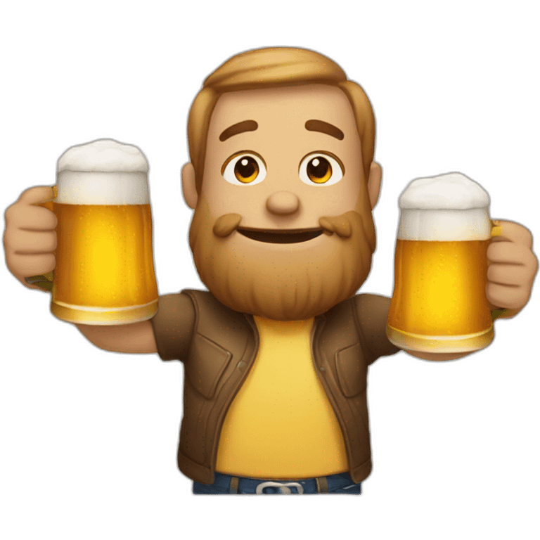 drinking beer is fun emoji