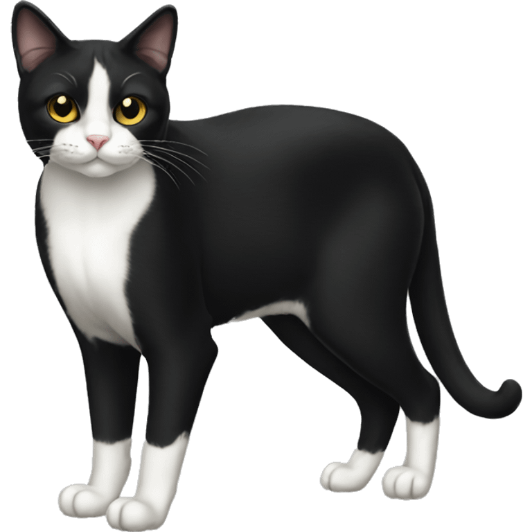 Tuxedo Cat Breed Full Body emoji