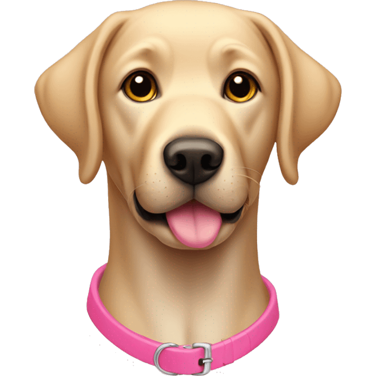 Labrador with pink collar  emoji