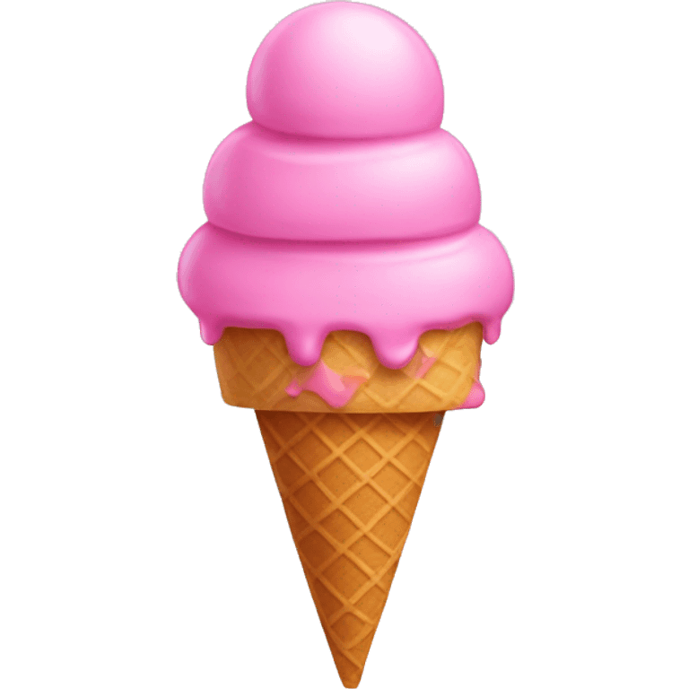 Pink ice cream emoji