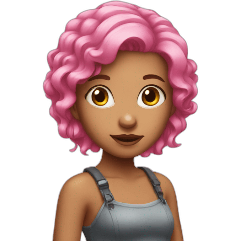 pink haired girl emoji