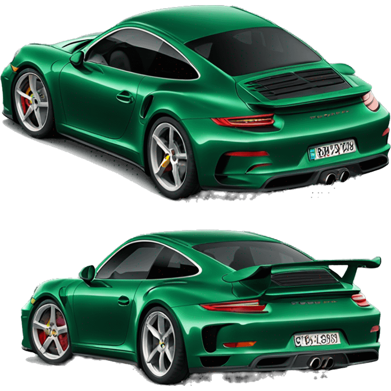 Dark Emerald green Porsche 911 gt3 emoji