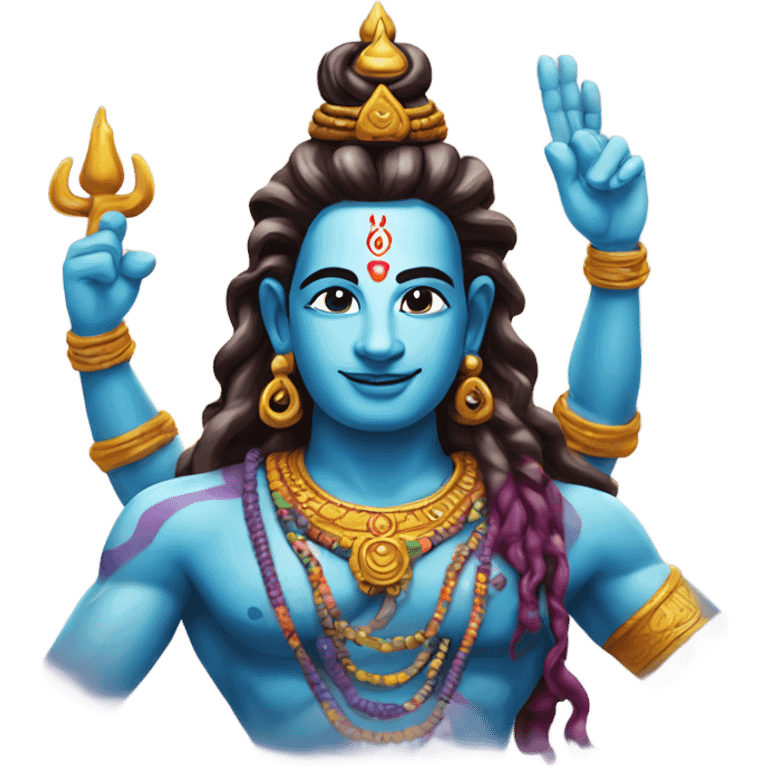 colorful hindu god shiva emoji