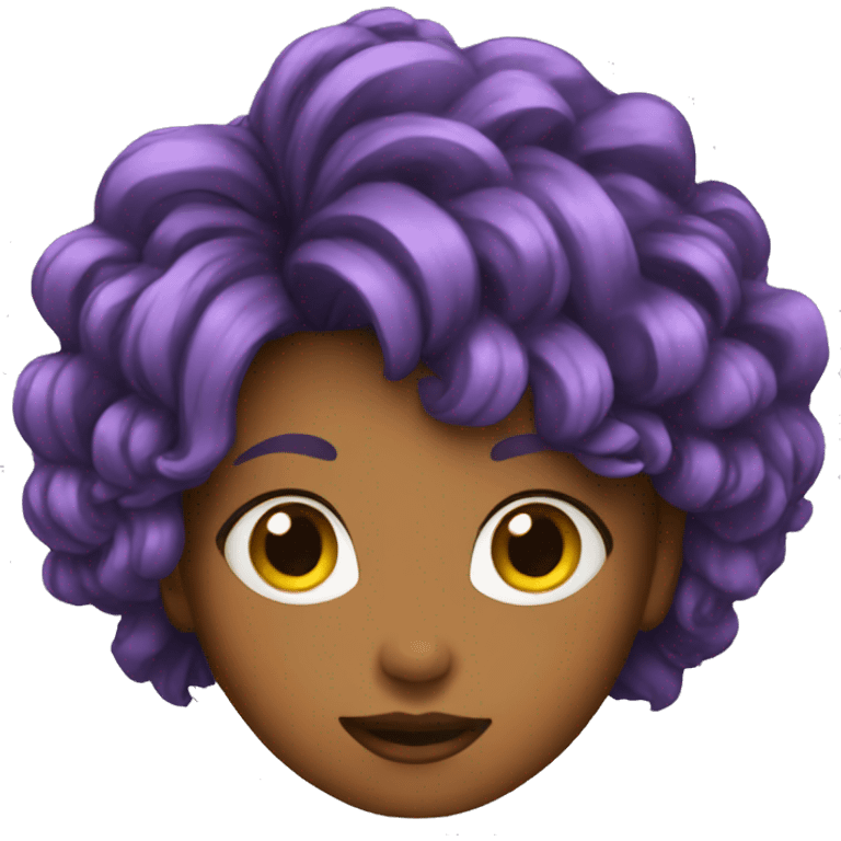 Girl with weird hair emoji