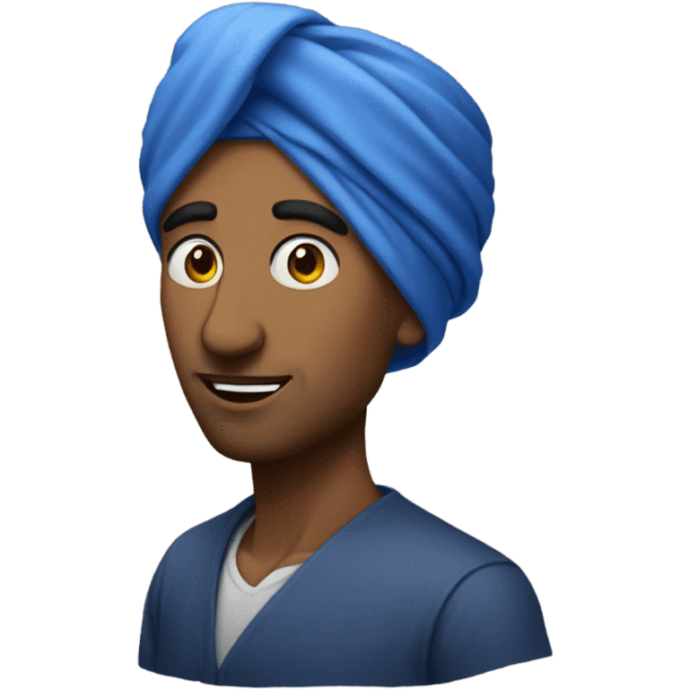 blue turban man portrait emoji