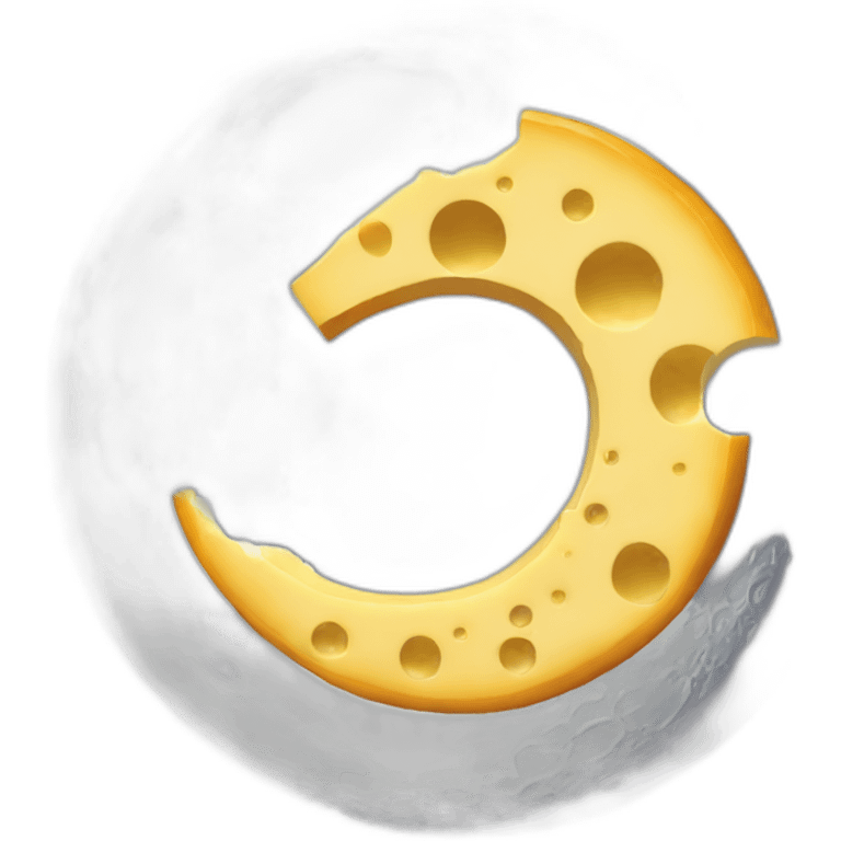 Moon made out of cheese emoji