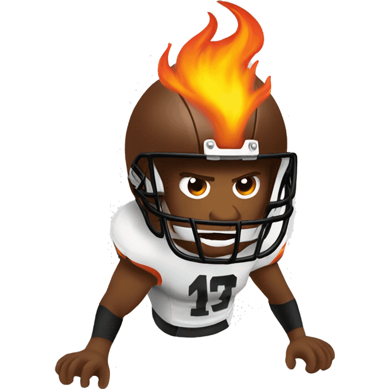 flaming football emoji