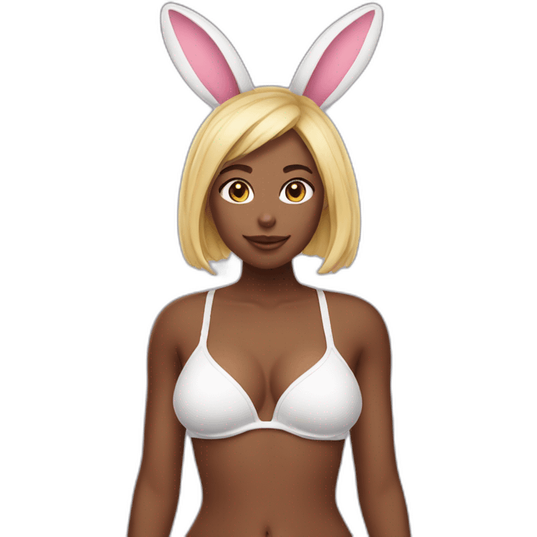 girl bikini bunny ears emoji