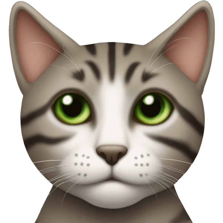 Katze grüne Augen braun schwarz gestreift  emoji