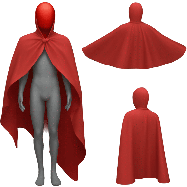 faceless mannequin flapping red cape emoji