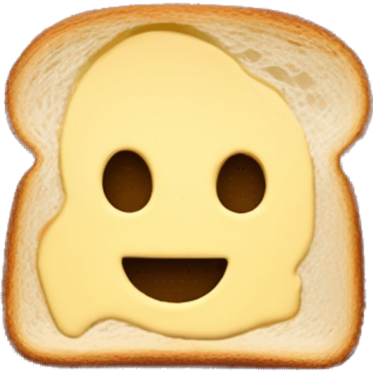 aesthetic butter toast on burgundy plate emoji