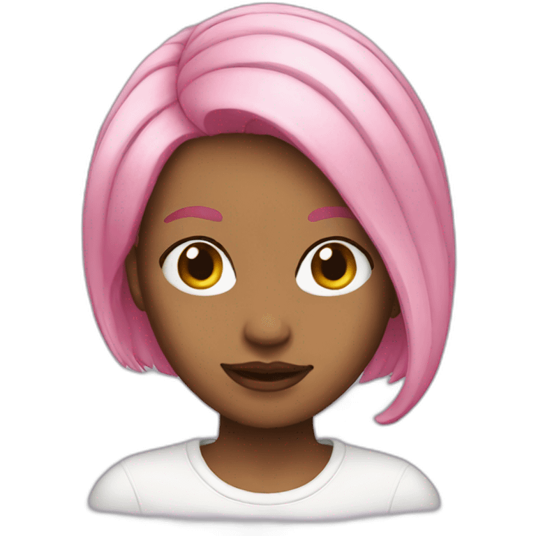 woman pink hair emoji