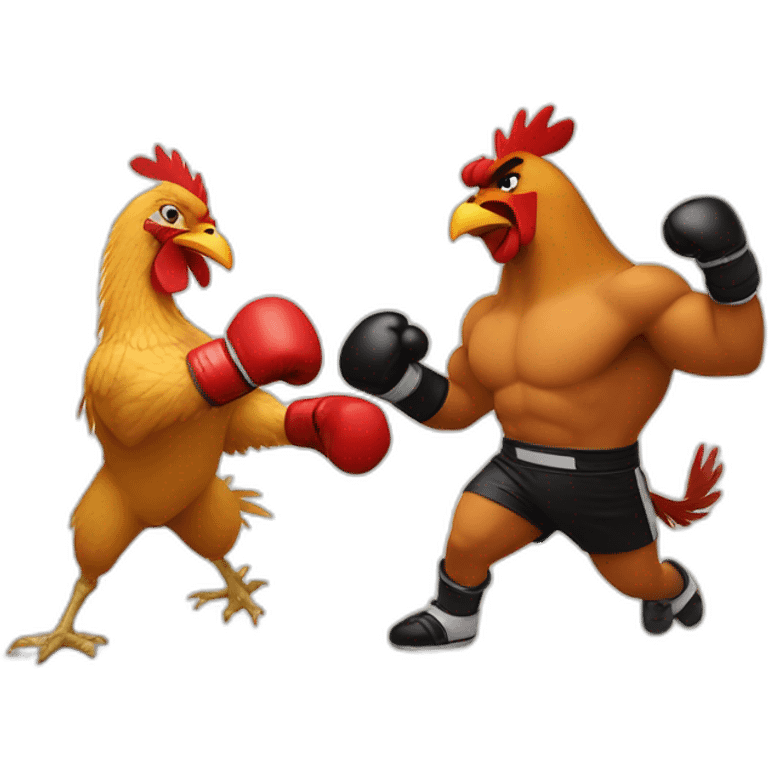 chicken boxing with pumba emoji