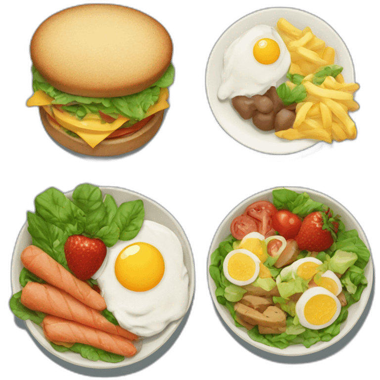 Healthy meal or unhealthy meal emoji