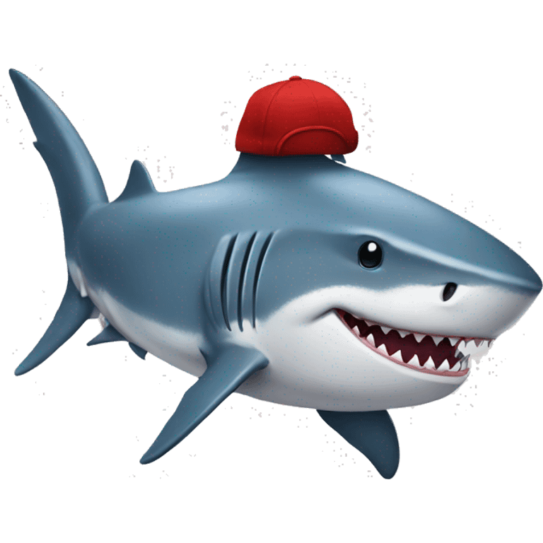 shark with hat emoji