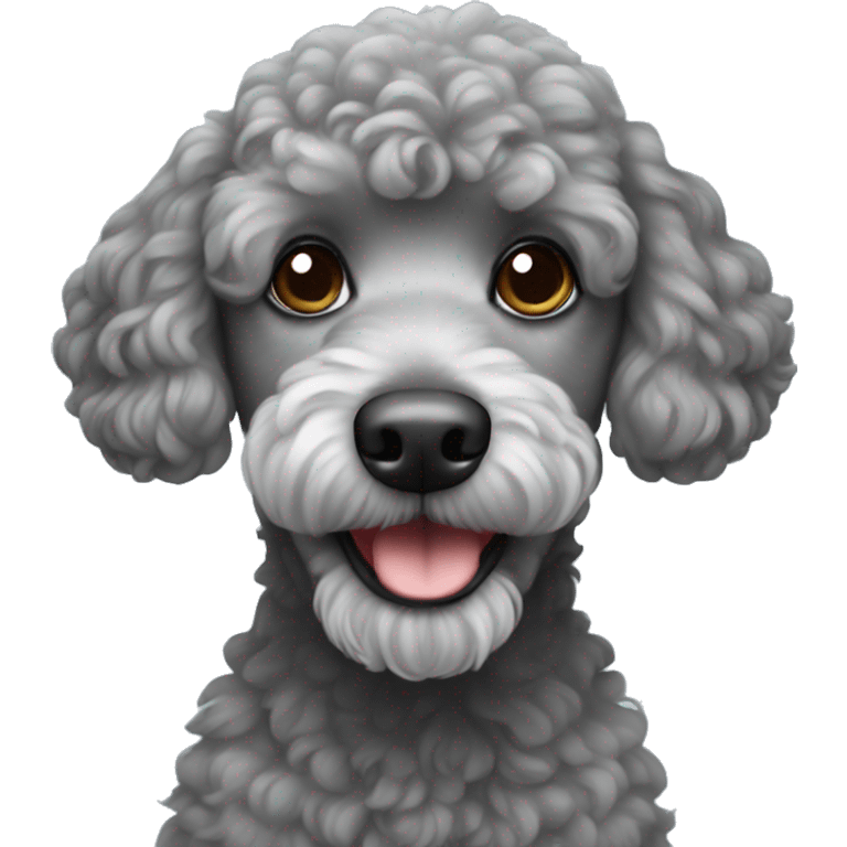 Small grey poodle mix emoji