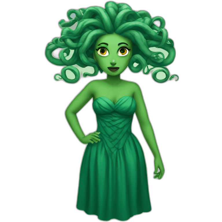 Medusa wearing a dress emoji