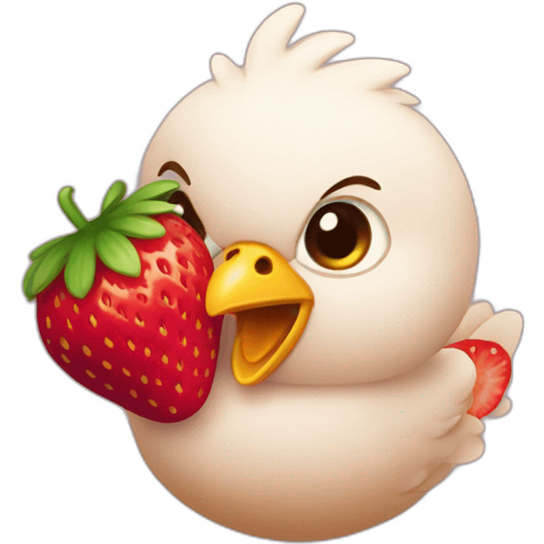 stawberry chicken emoji