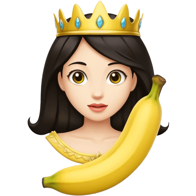 banana princess with dark hair  emoji