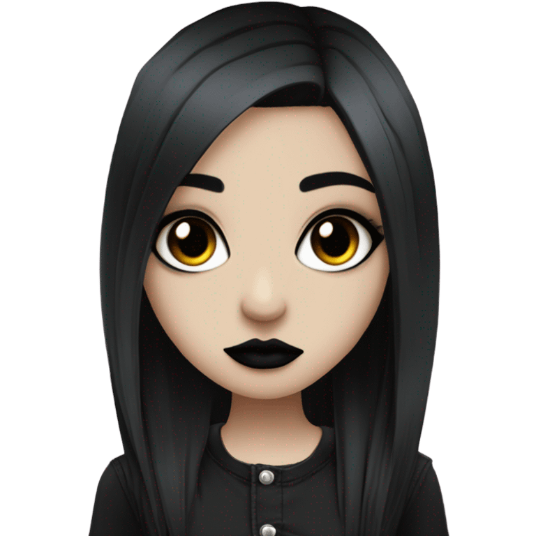 Emo goth girl w dark makeup  emoji