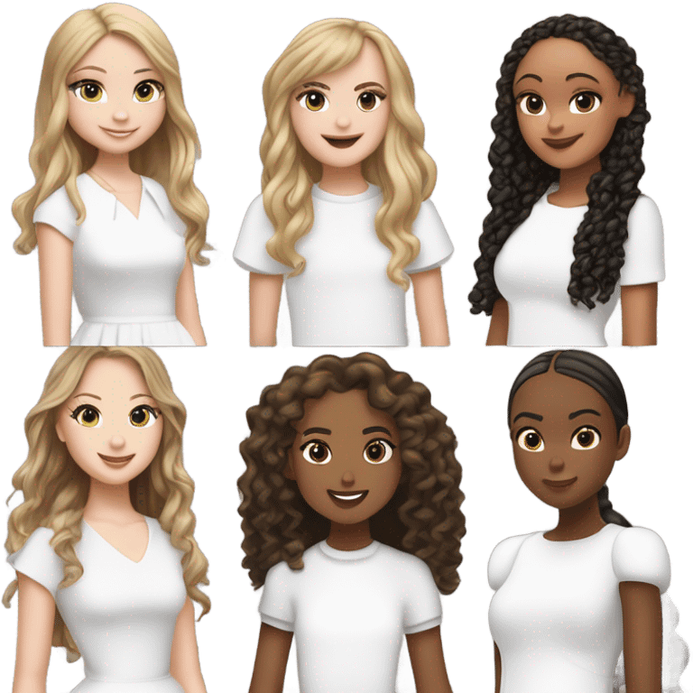 Taylor, Swift, and Olivia Rodrigo, Sabrina Carpenter, Jelly Roll, all white ￼ emoji