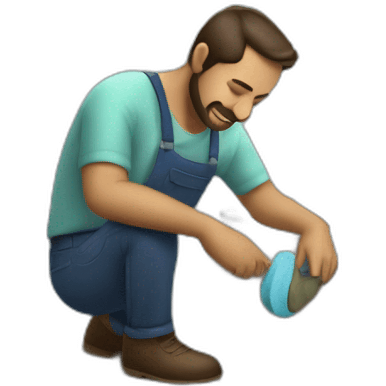 hombre lavando auto emoji