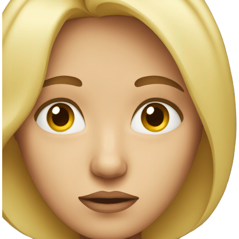 Woman with blonde hair disappointed  emoji