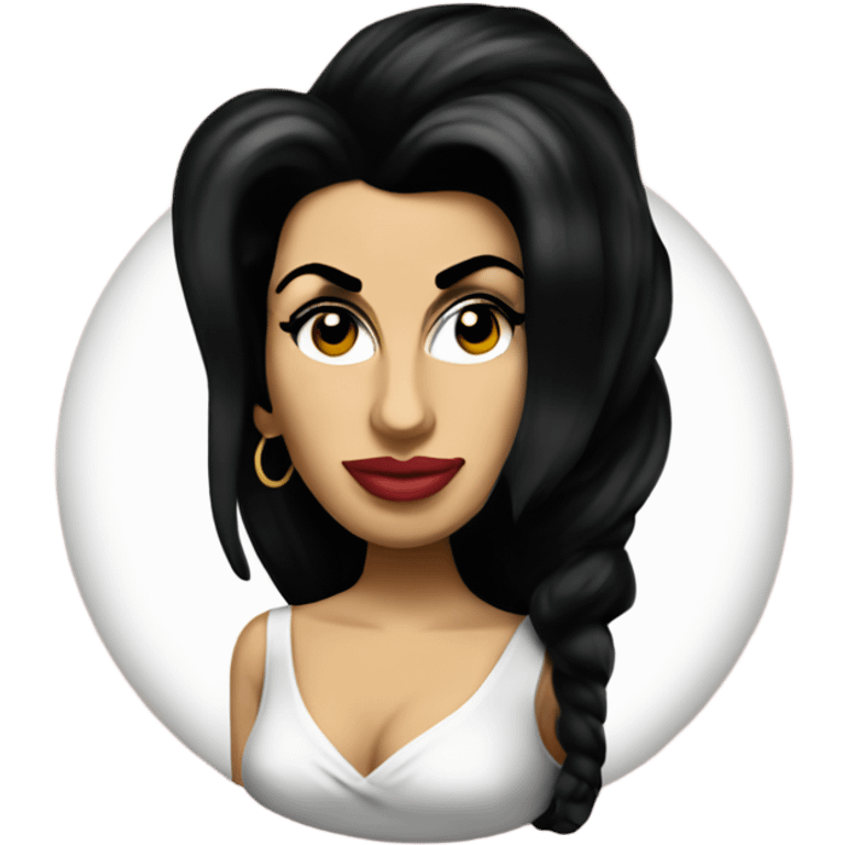 amy winehouse with a heart shaped beehive emoji