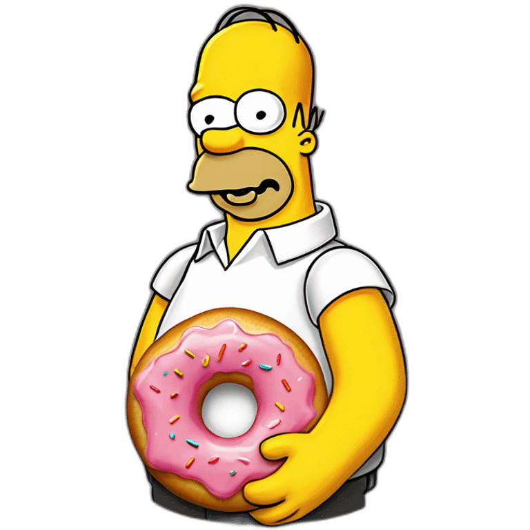 homer simpson mangeant un donut emoji