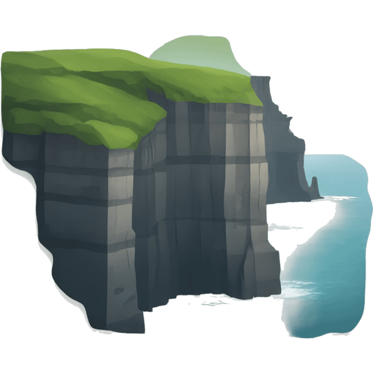 Cliffs of moher with water emoji