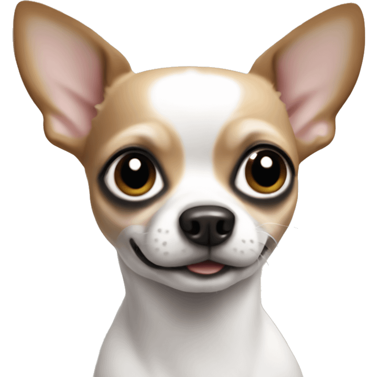 Dog chihuahua black and white  emoji