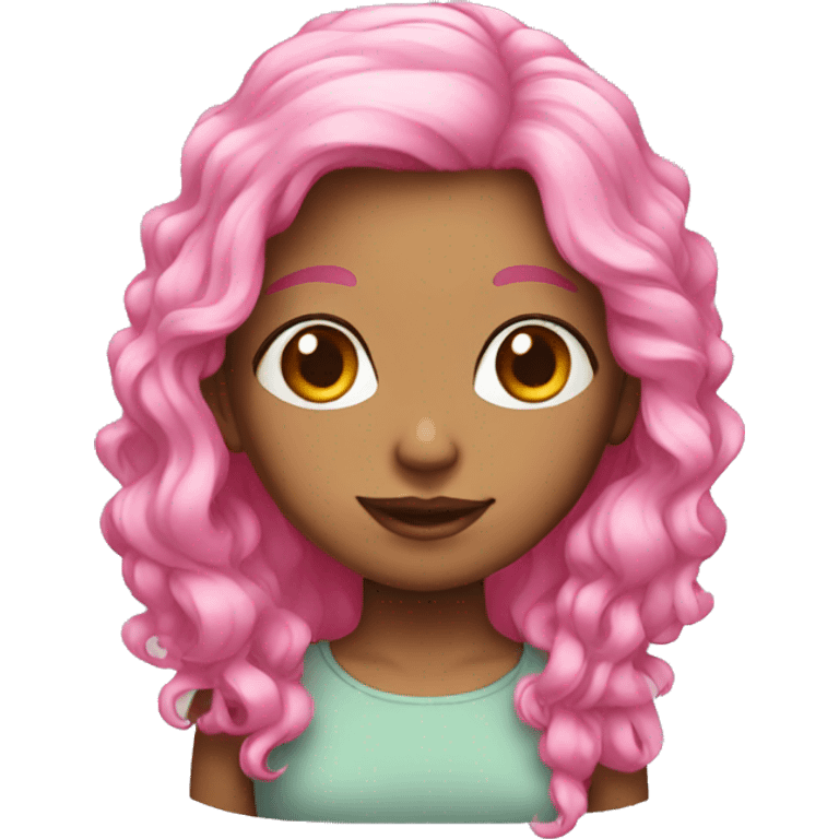 Pink haired girl emoji