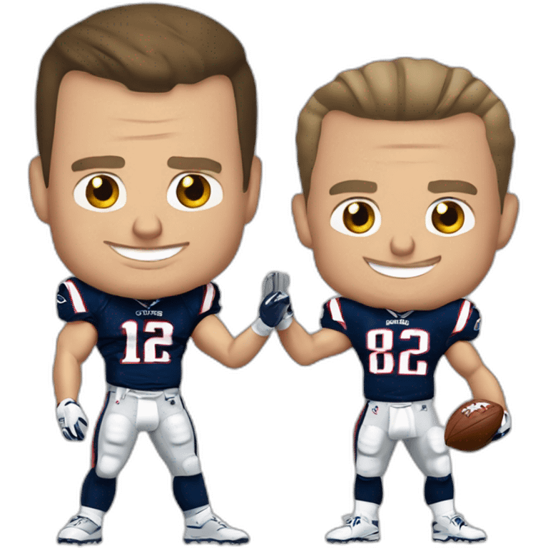 tom brady and gronk emoji