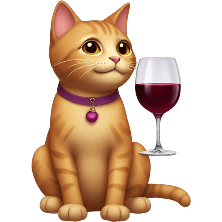 Cat with wine  emoji