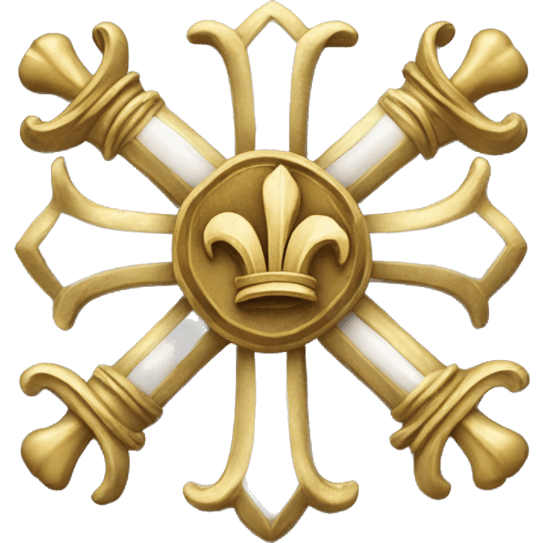 Croix de lorraine fleur de lys avec un P emoji