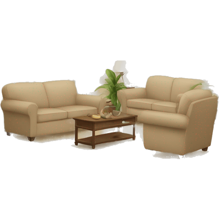 big beige living room emoji