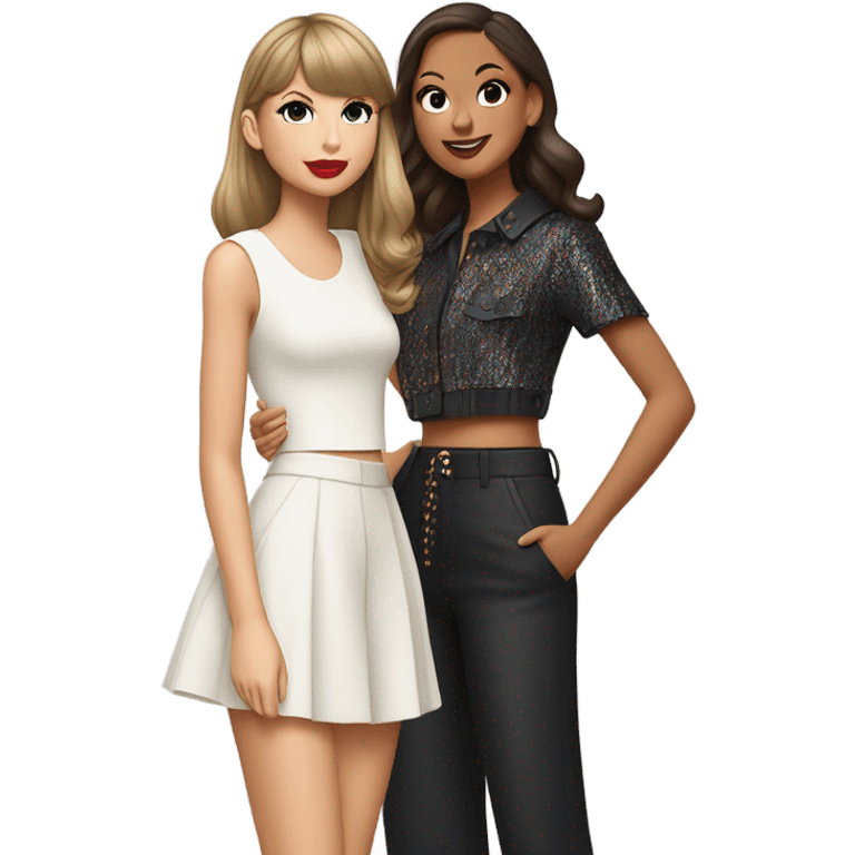 Taylor swift with Olivia rodrigo  emoji