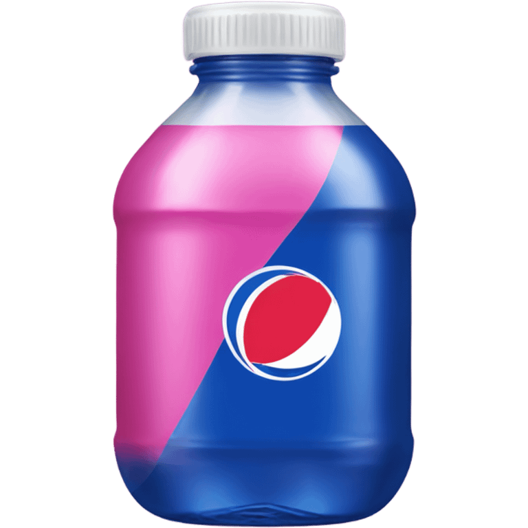 Pink and blue Pepsi bottle  emoji