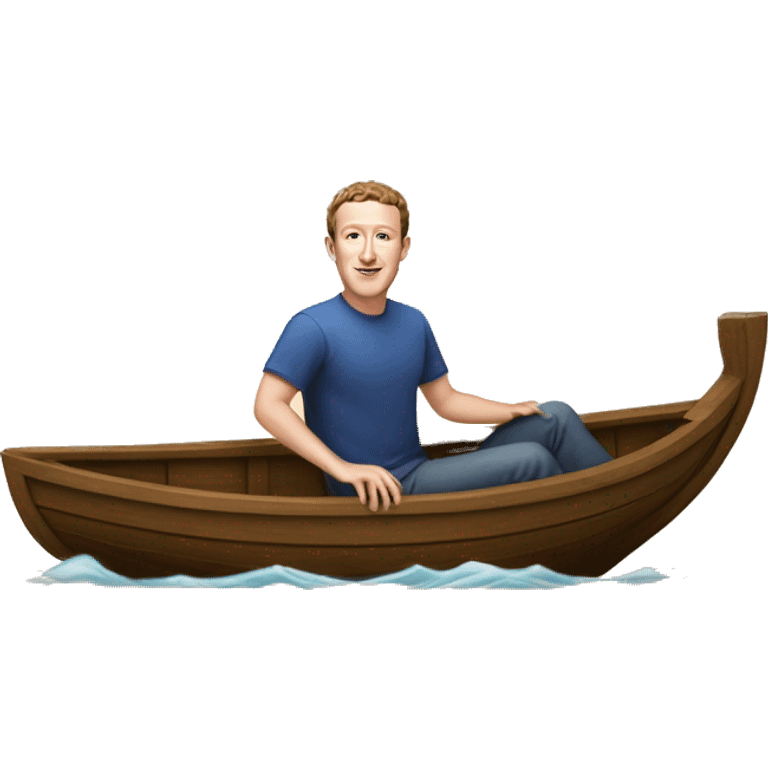 mark zuckerberg dans une barque emoji