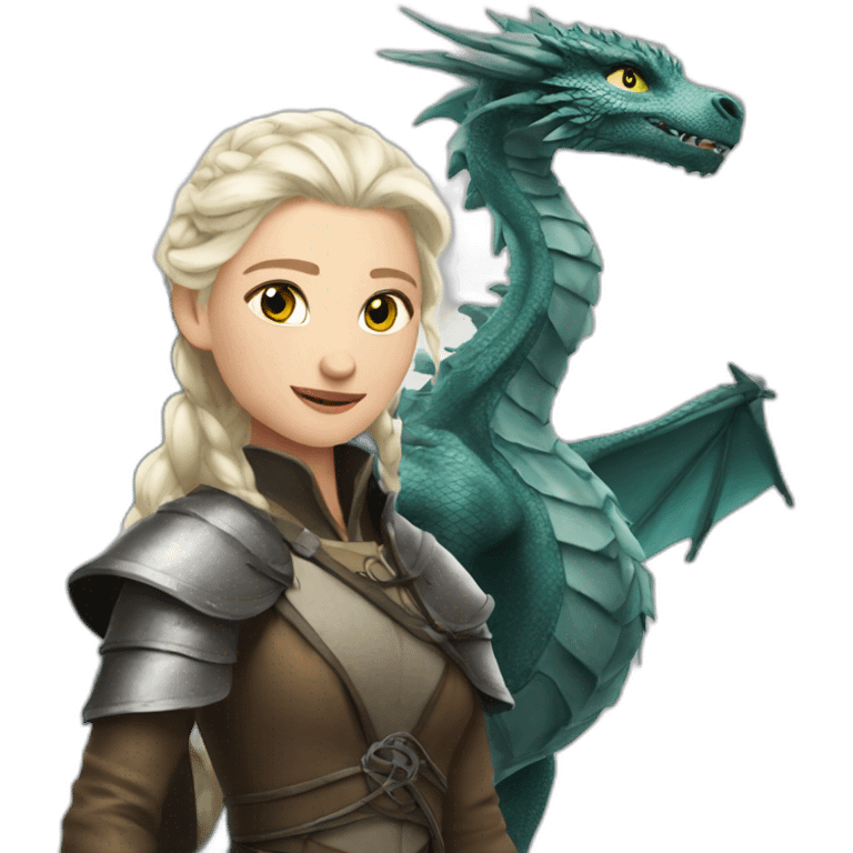 danaerys on dragon emoji