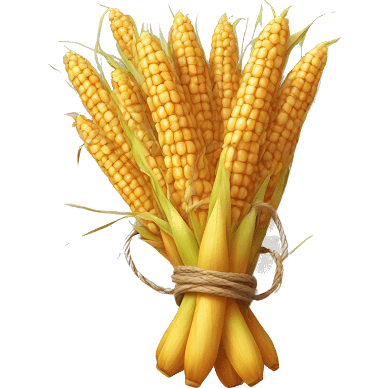 - A bundle of cornstalks tied together with twine, symbolizing harvest. emoji