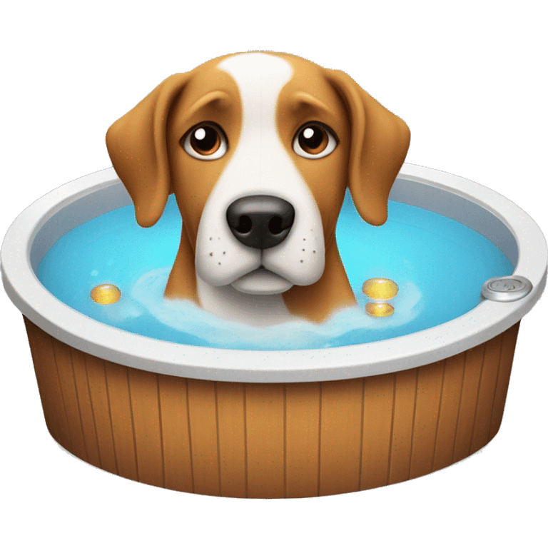 Dog in hot tub  emoji