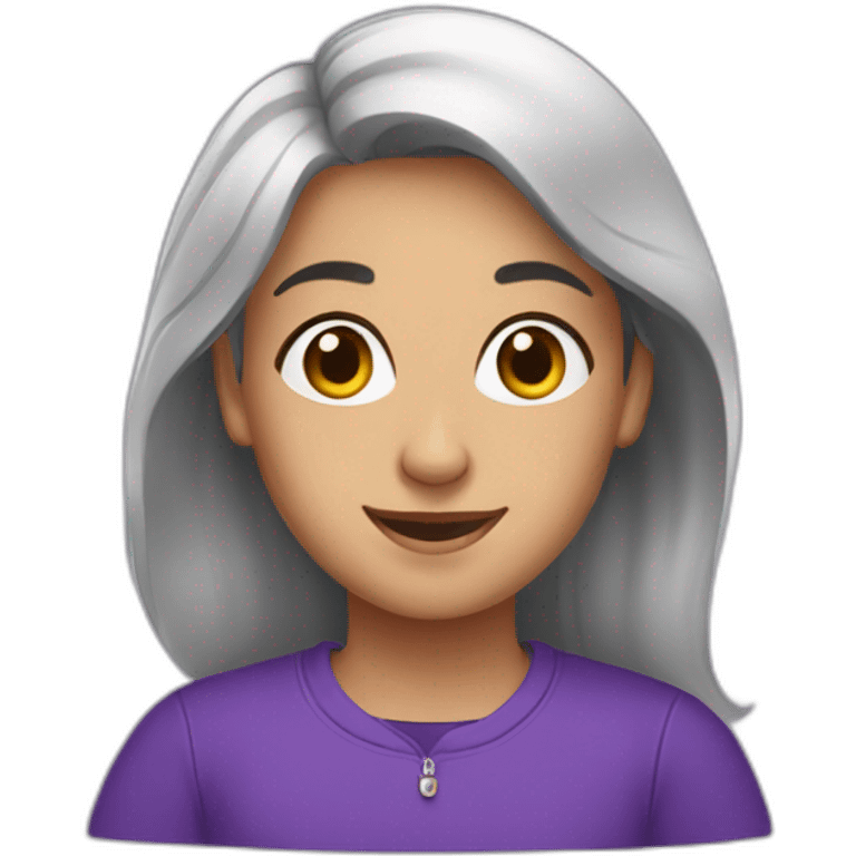 Armenian women in purple sweatshirt and congratulating  emoji