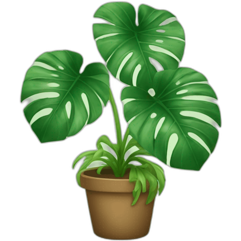 monstera plant emoji